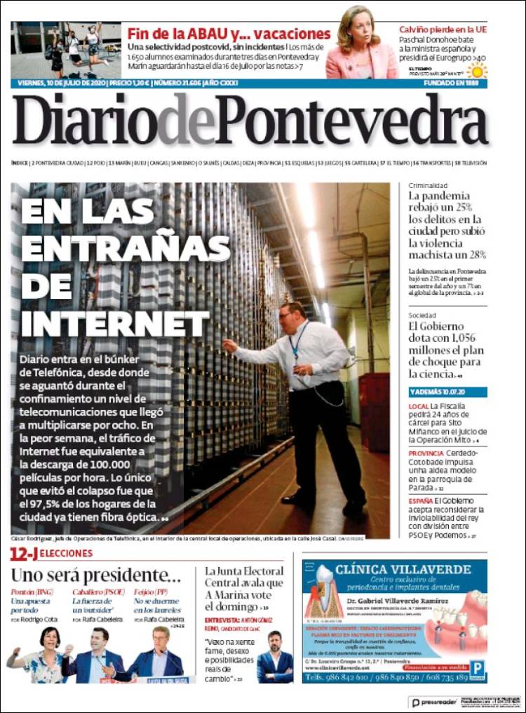 Portada de Diario de Pontevedra (Espa&ntilde;a)