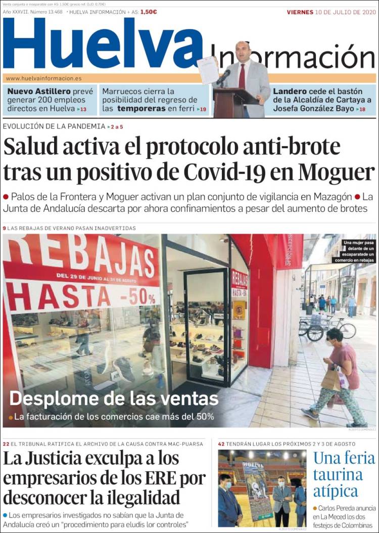 Portada de Huelva Información (Espa&ntilde;a)