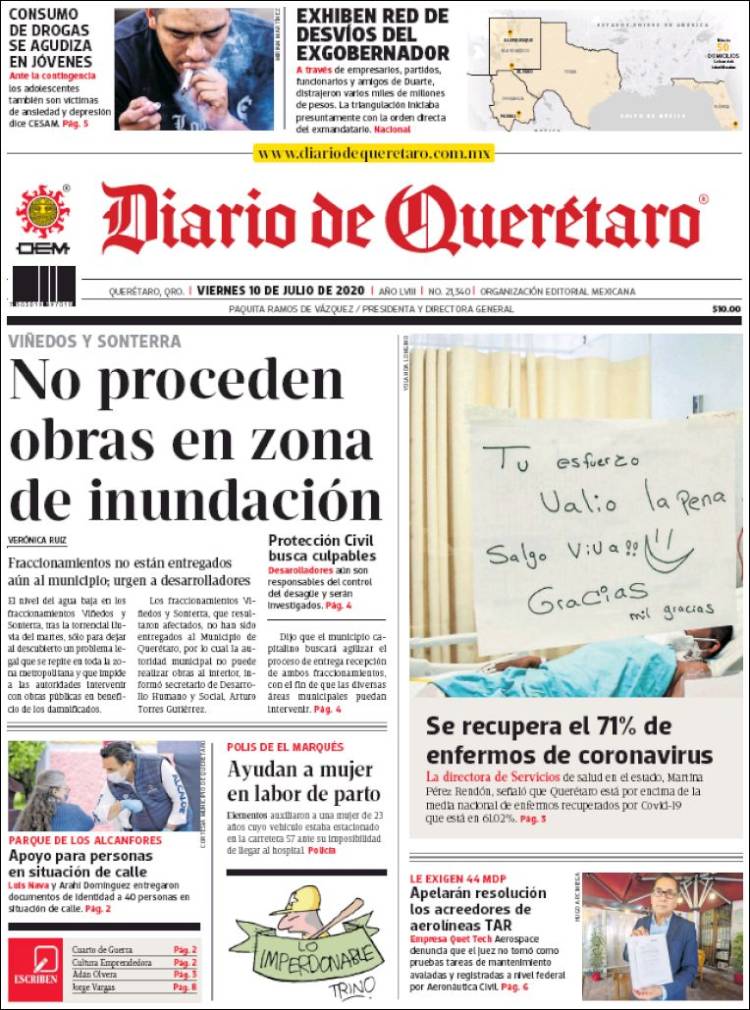 Portada de Diario de Querétaro (México)
