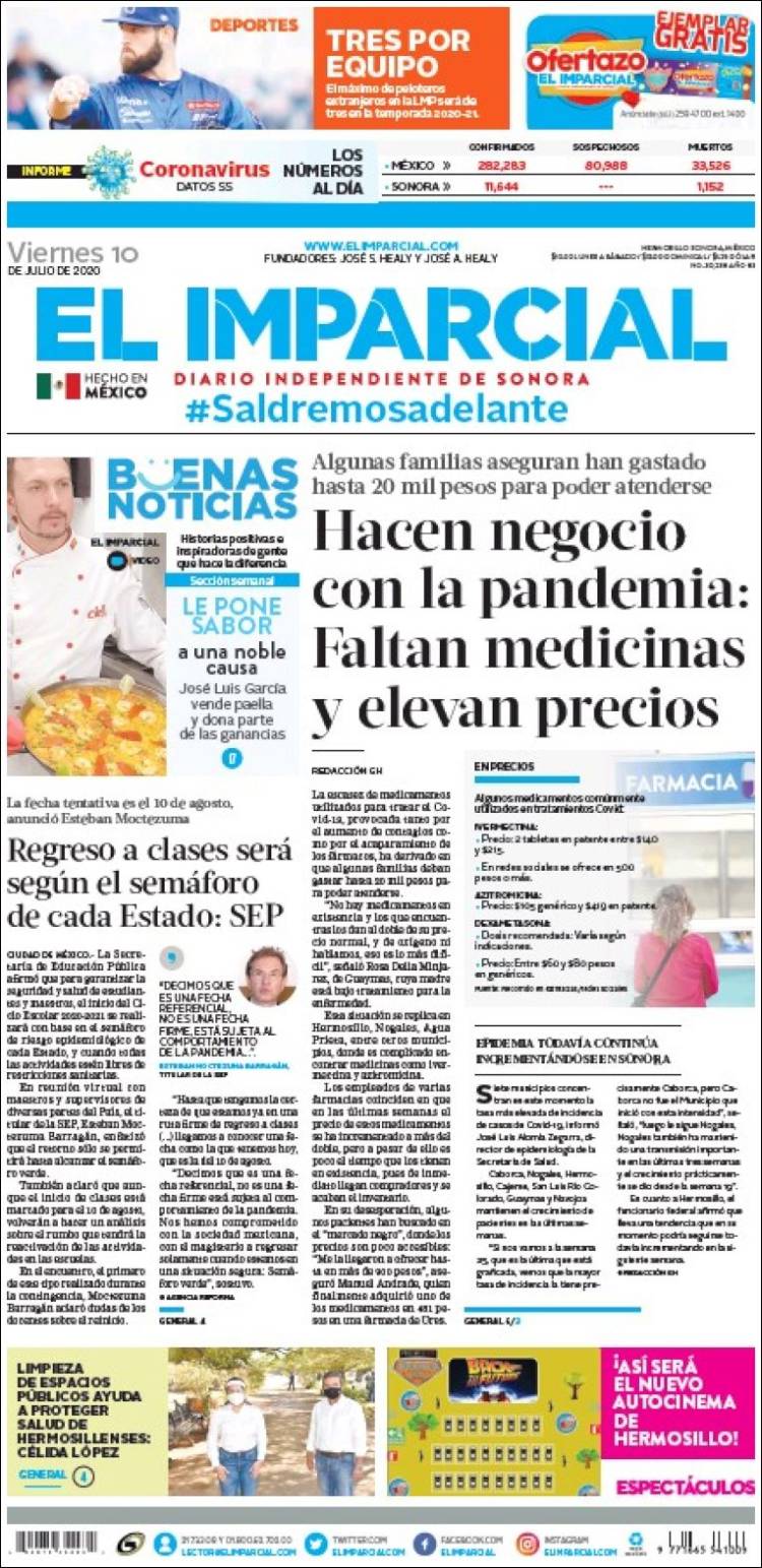 Portada de El Imparcial (México)