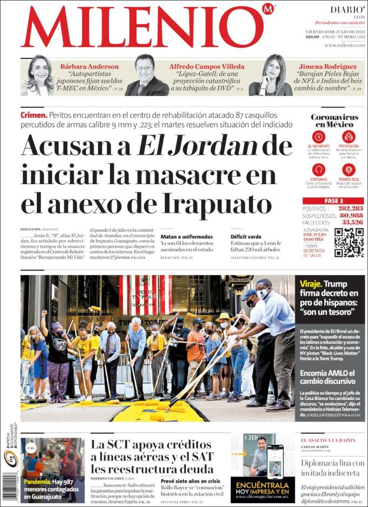 Portada de Milenio de León (México)