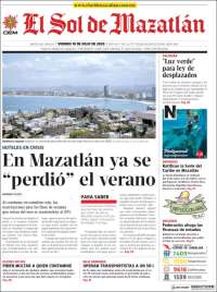 Portada de El Sol de Mazatlán (México)