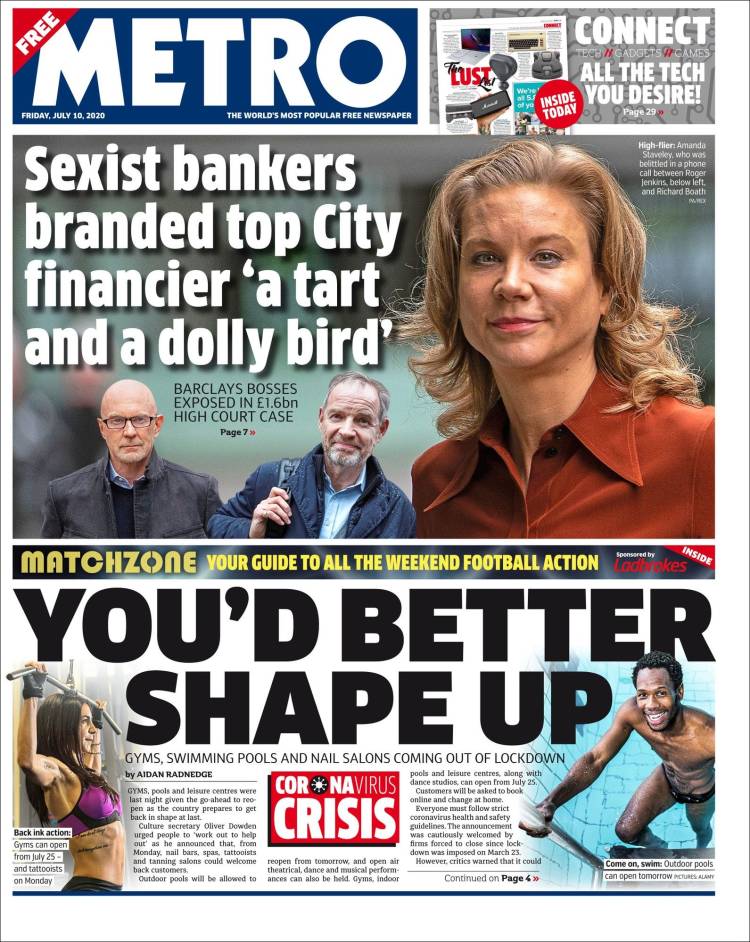 Portada de Metro (Reino Unido)