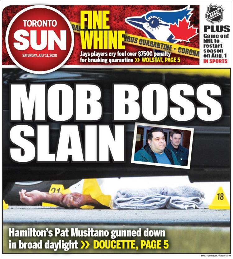 Portada de The Toronto Sun (Canada)