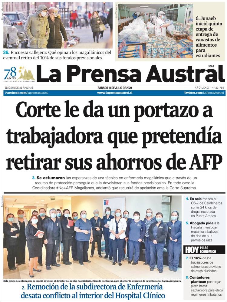 Portada de El Magallanes (Chile)