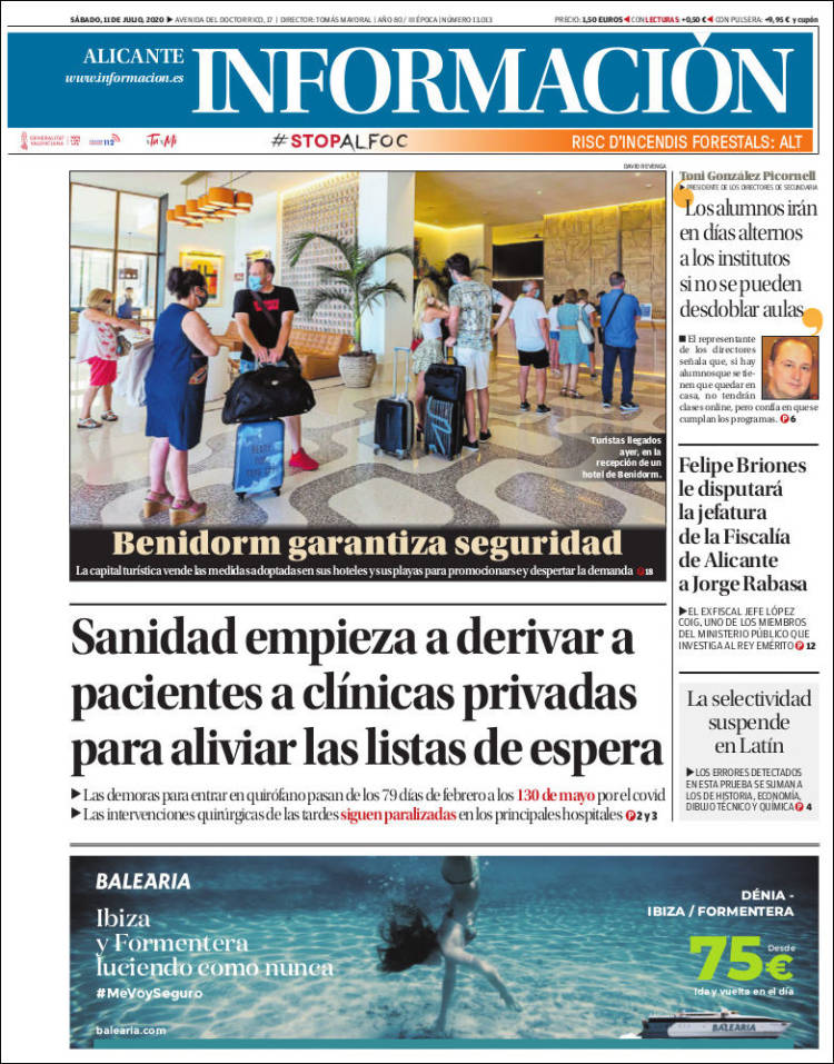Portada de Diario Información (Espa&ntilde;a)