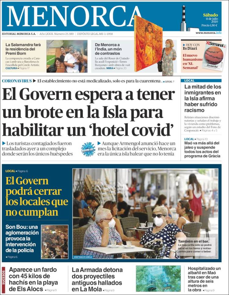Portada de Menorca - Diario Insular (Espa&ntilde;a)