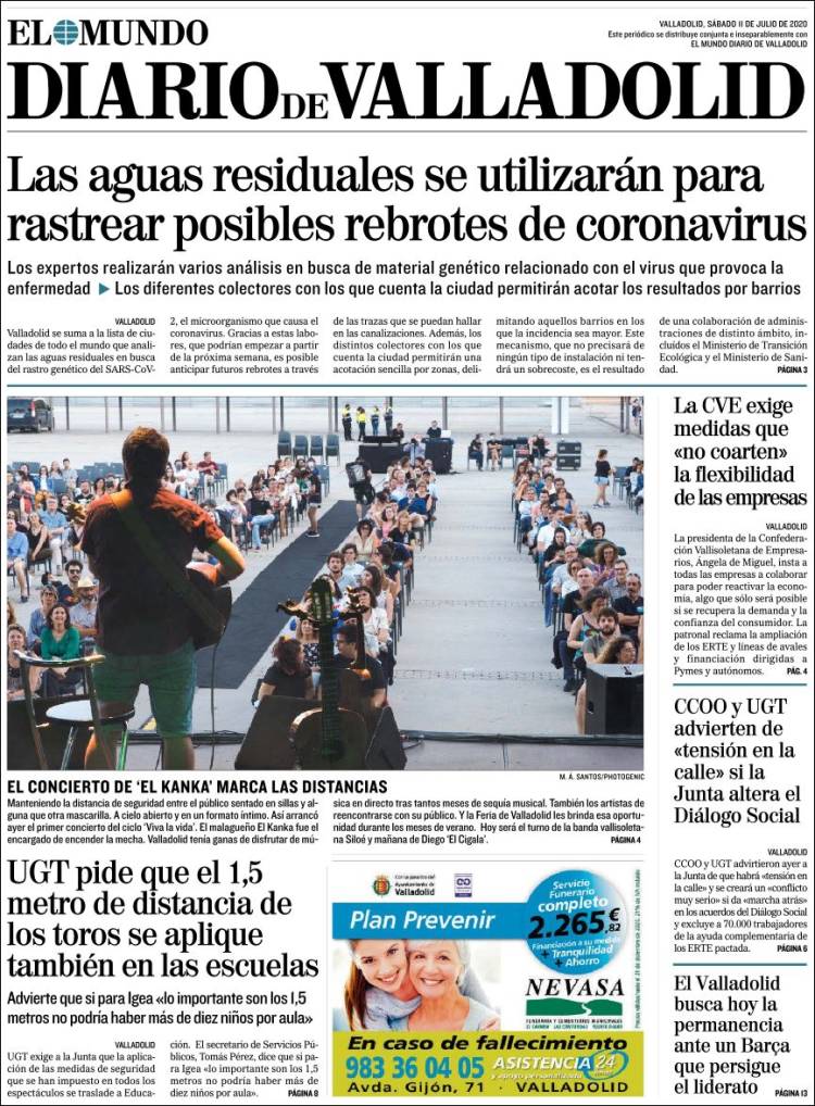 Portada de Diario de Valladolid (Espa&ntilde;a)
