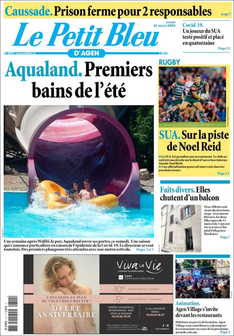 Portada de Le Petit Bleu (Francia)