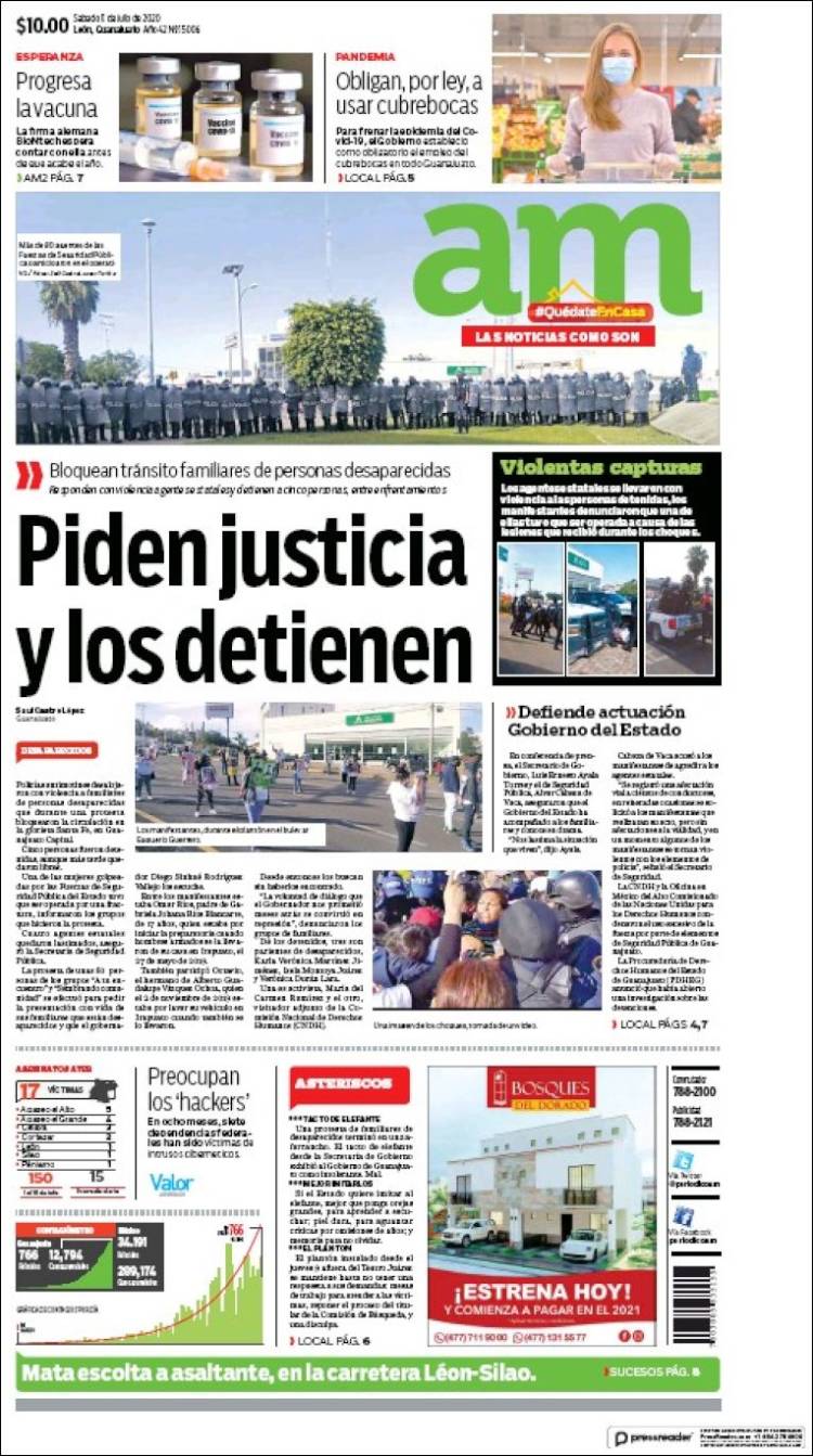 Portada de Al Día A.M. (México)