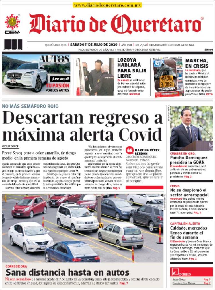 Portada de Diario de Querétaro (México)