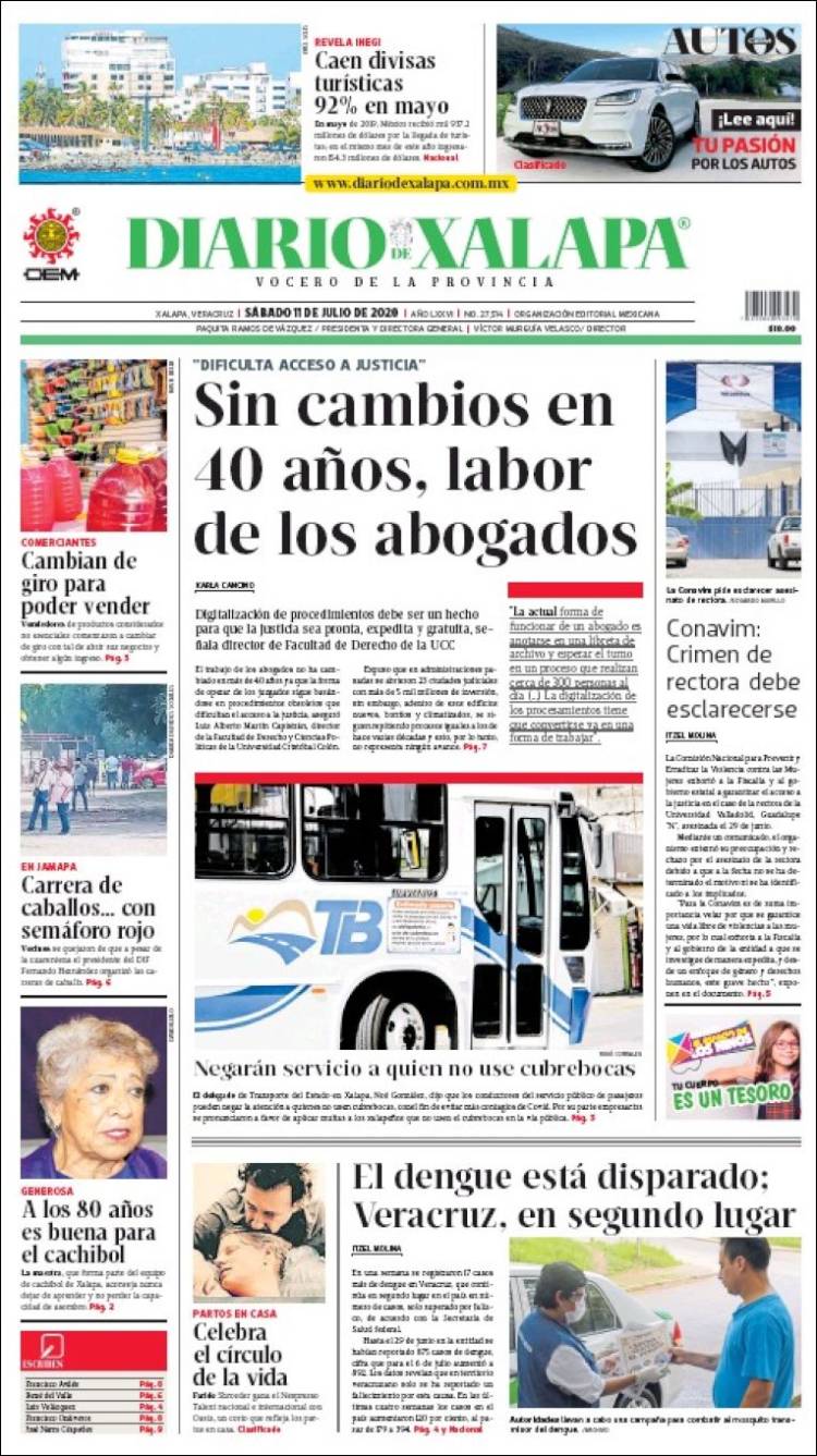 Portada de Diario de Xalapa (México)