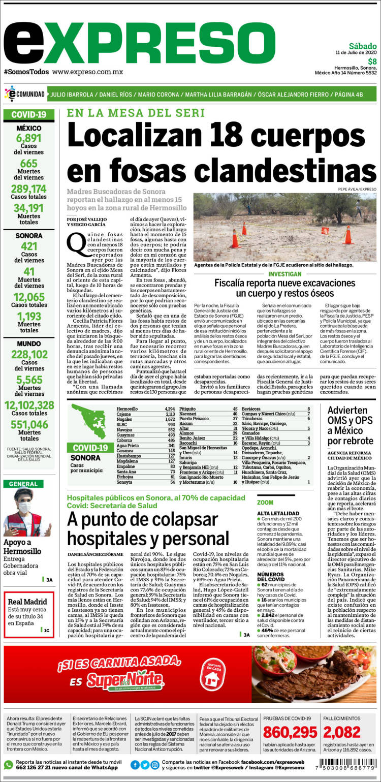 Portada de Expreso (México)