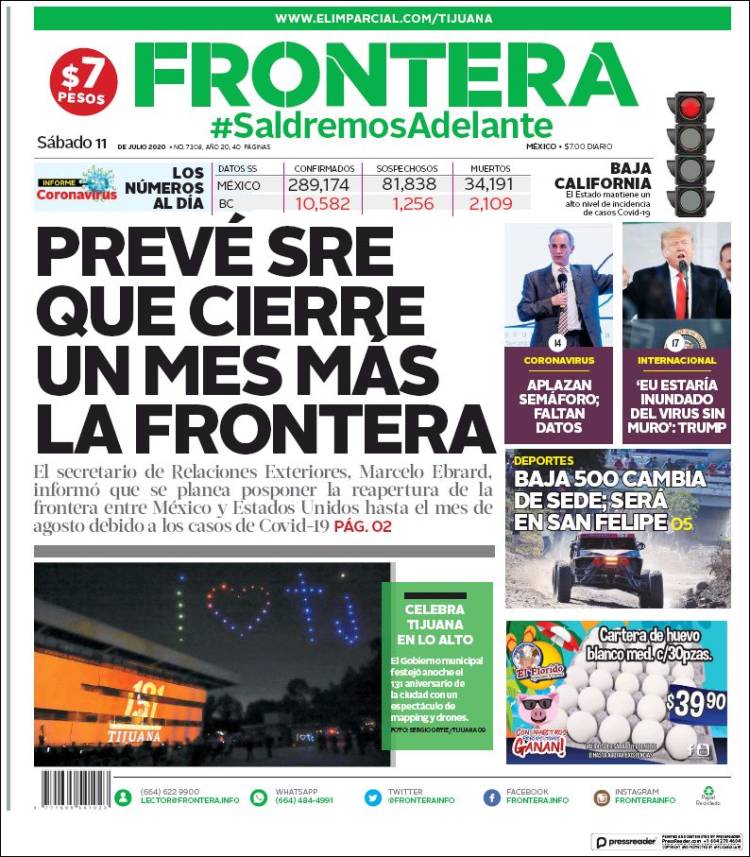 Portada de Frontera (México)