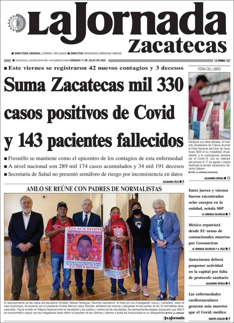 Portada de Jornada de Zacatecas (México)