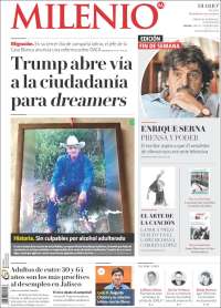 Portada de Milenio - Jalisco (México)