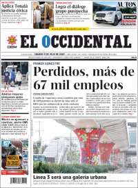 Portada de El Occidental (México)