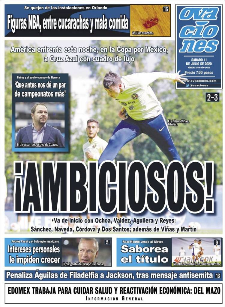 Portada de Ovaciones (México)