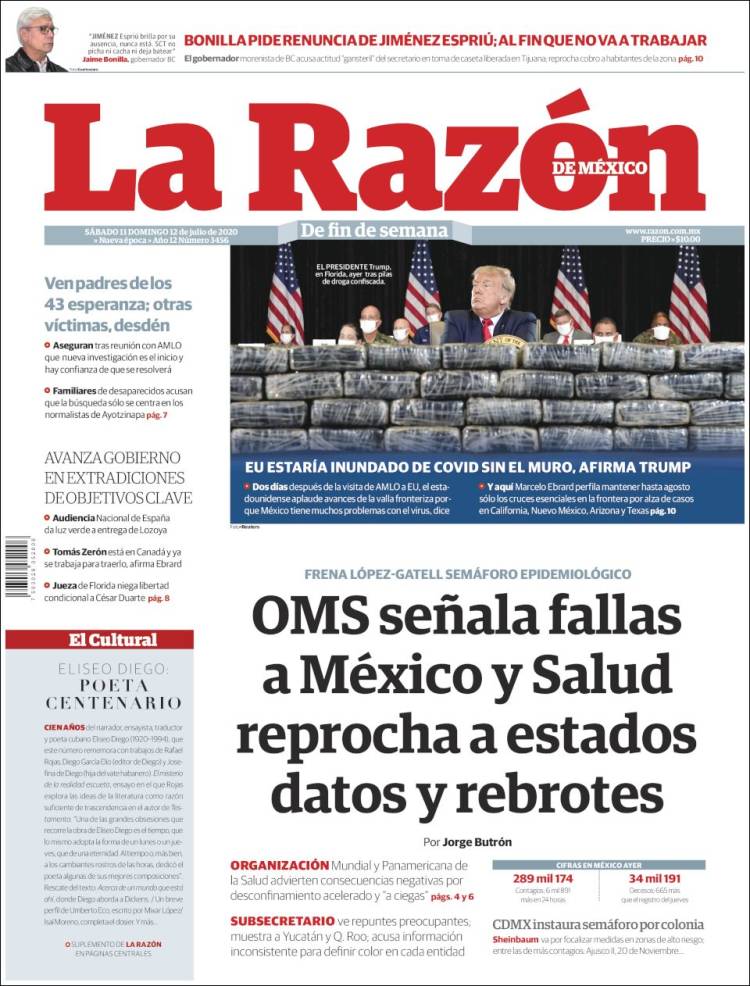 Portada de La Razón (México)