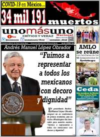 Portada de unomásuno (México)