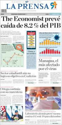 Portada de La Prensa (Nicaragua)