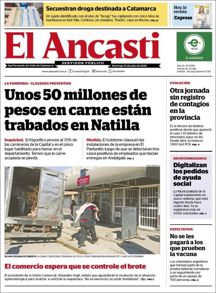 Portada de El Ancasti (Argentina)