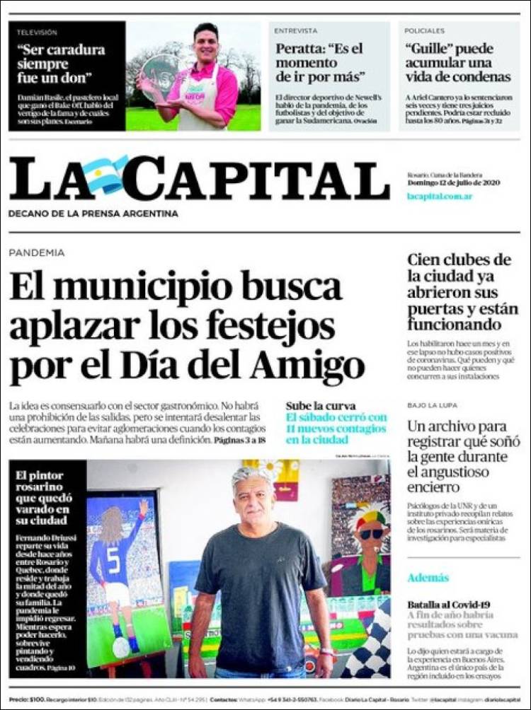 Portada de La Capital - Rosario (Argentina)