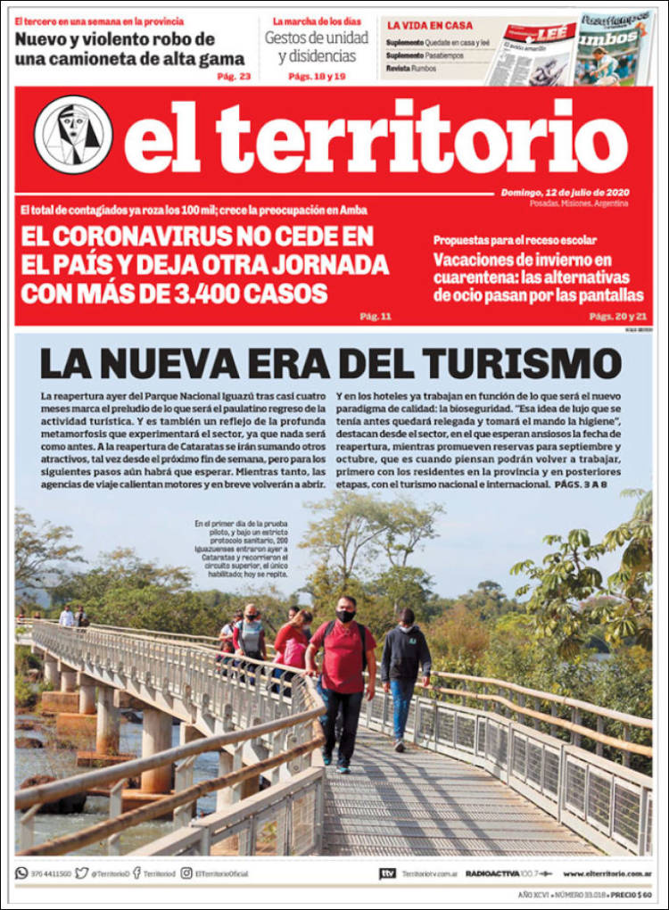 Portada de El Territorio (Argentina)