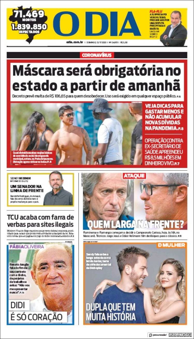 Portada de O Dia (Brasil)