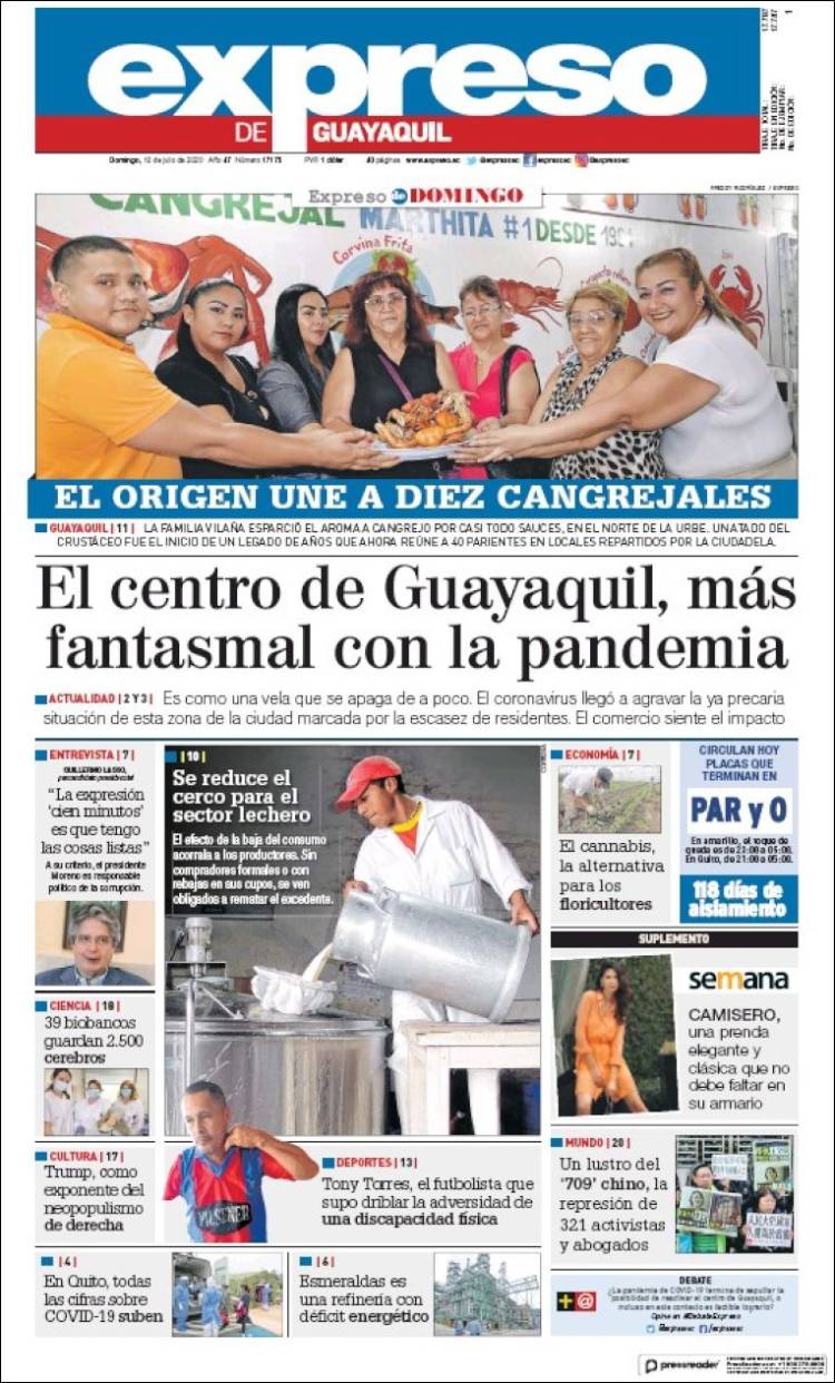 Portada de Expreso (Ecuador)