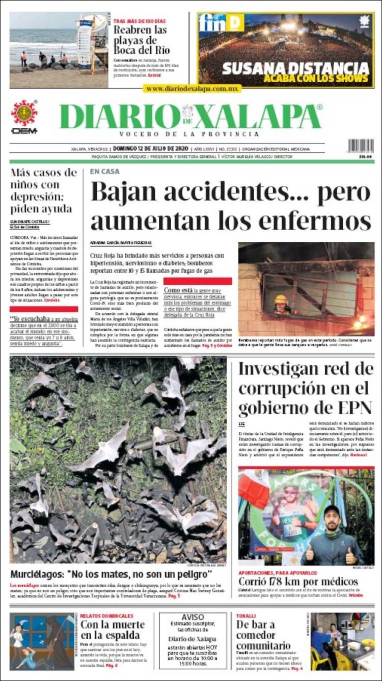 Portada de Diario de Xalapa (México)