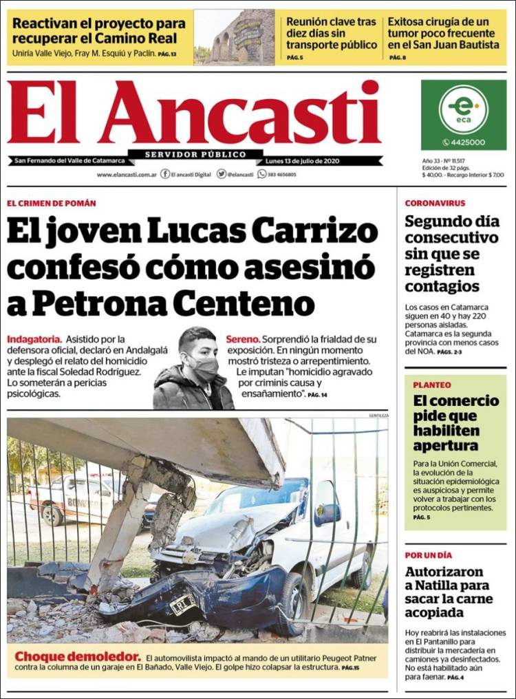 Portada de El Ancasti (Argentina)