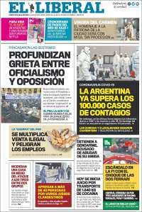 Portada de Diario El Liberal (Argentina)