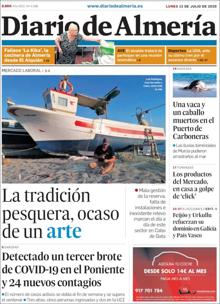 Portada de Diario de Almería (España)