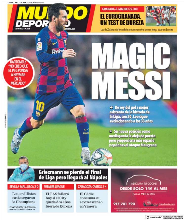 Portada de El Mundo Deportivo (España)