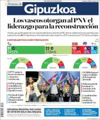 Portada de Noticias de Gipuzkoa (España)