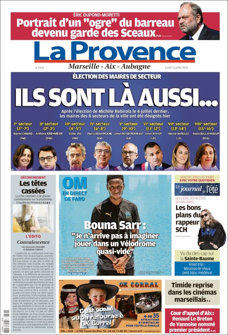 Portada de La Provence (Francia)
