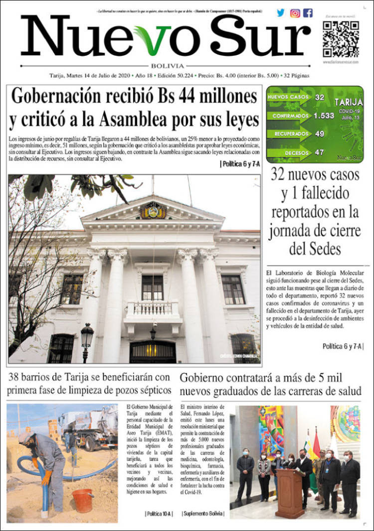 Portada de Nuevo Sur (Bolivia)