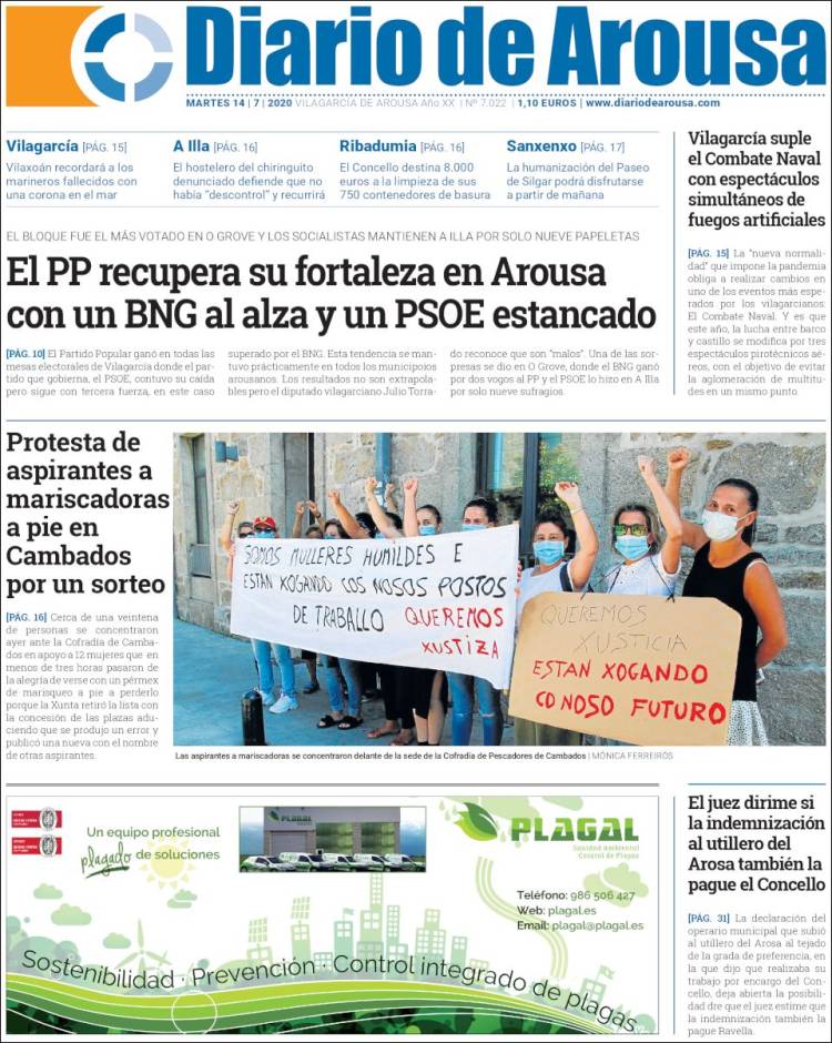 Portada de Diario de Arousa (Espa&ntilde;a)