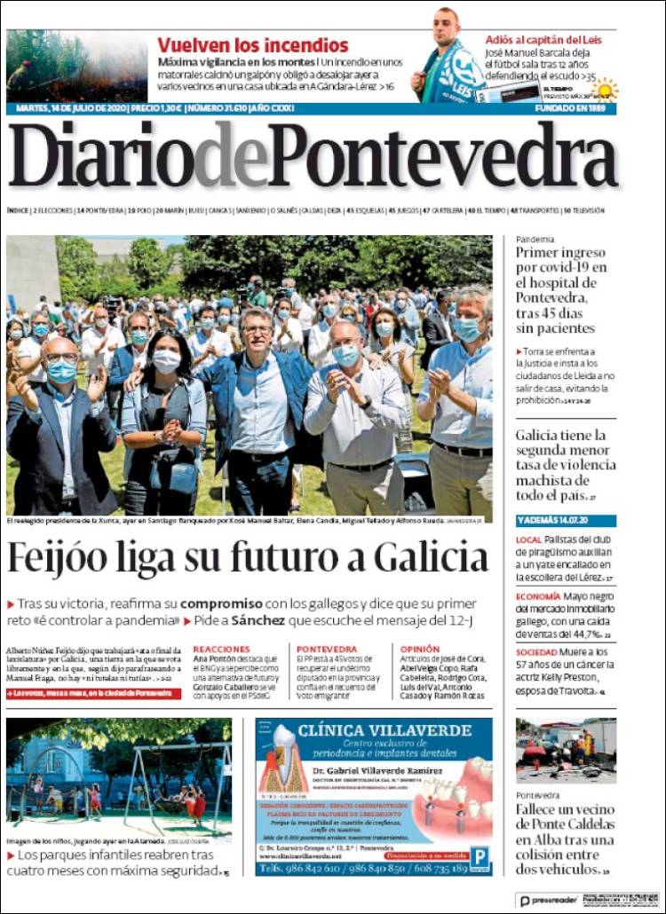 Portada de Diario de Pontevedra (Espa&ntilde;a)