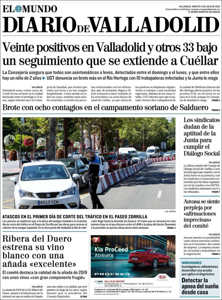 Portada de Diario de Valladolid (Espa&ntilde;a)
