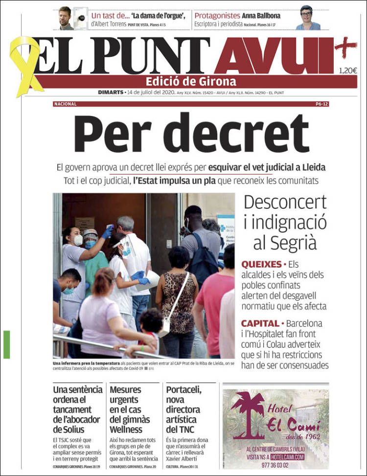 Portada de El Punt Avui - Girona (Espa&ntilde;a)