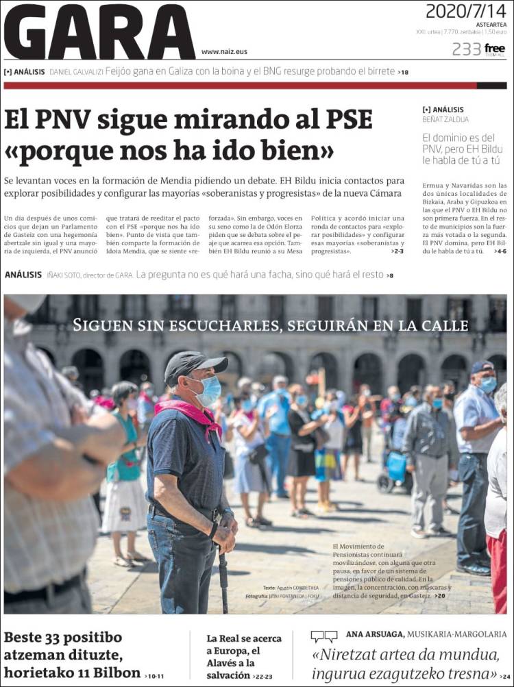 Portada de Gara (Espa&ntilde;a)