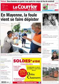 Portada de Le Courrier de l'Ouest (Francia)