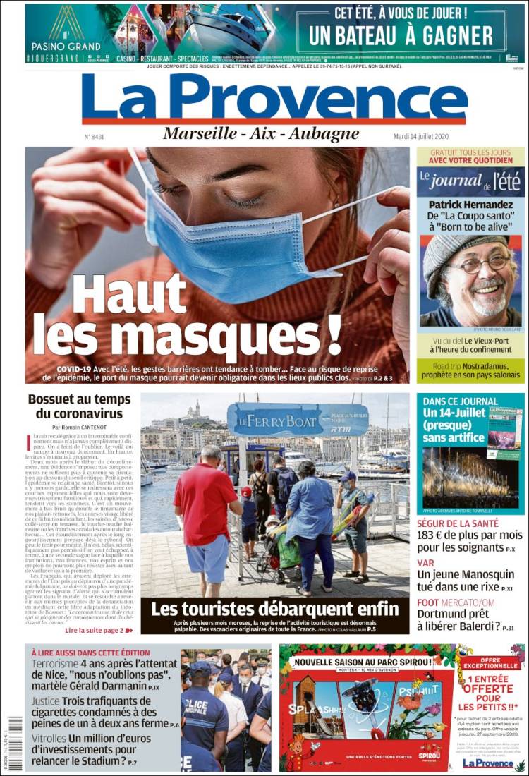 Portada de La Provence (Francia)