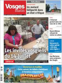Portada de Vosges Matin (Francia)