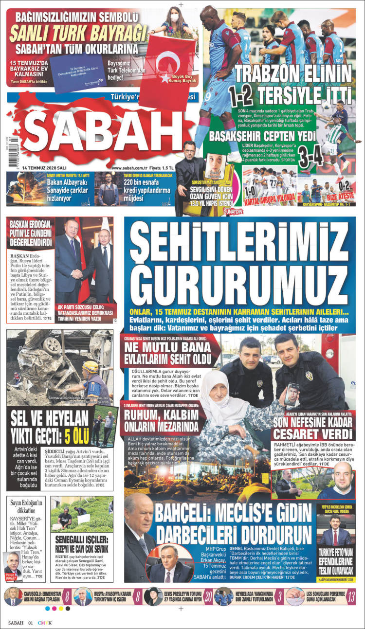 Portada de Sabah (Turqu&iacute;a)