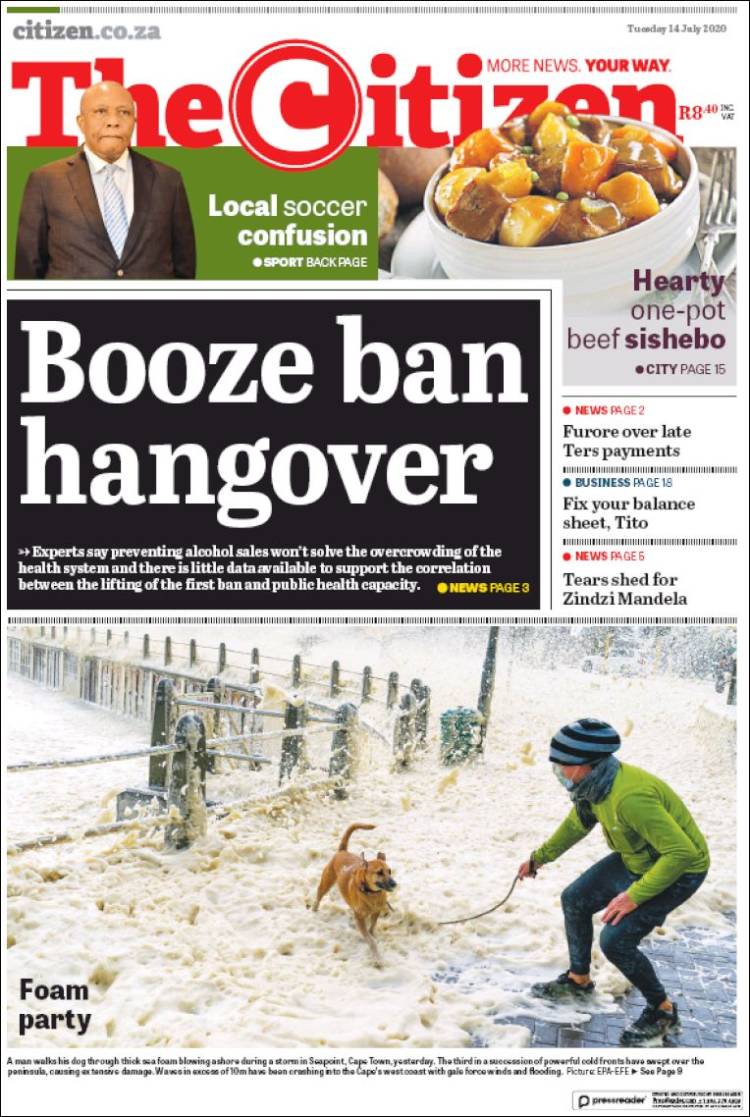 Portada de The Citizen (Sud&aacute;frica)