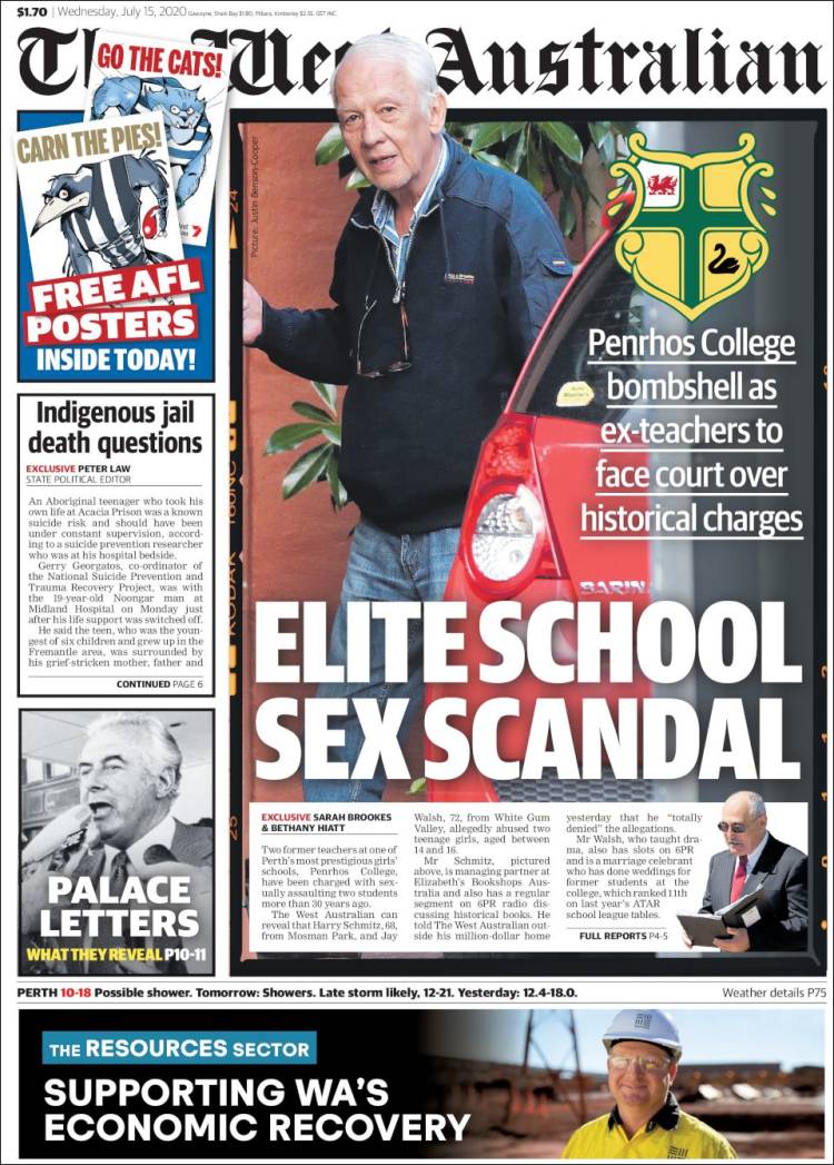 Portada de The West Australian (Australia)
