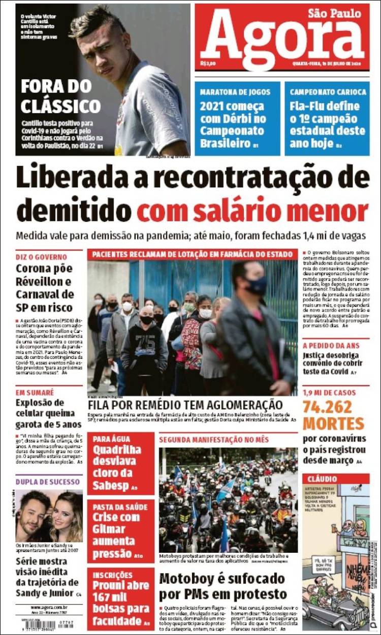 Portada de Jornal Agora (Brasil)